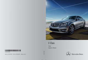 2014 Mercedes Benz C Coupe Operator Manual